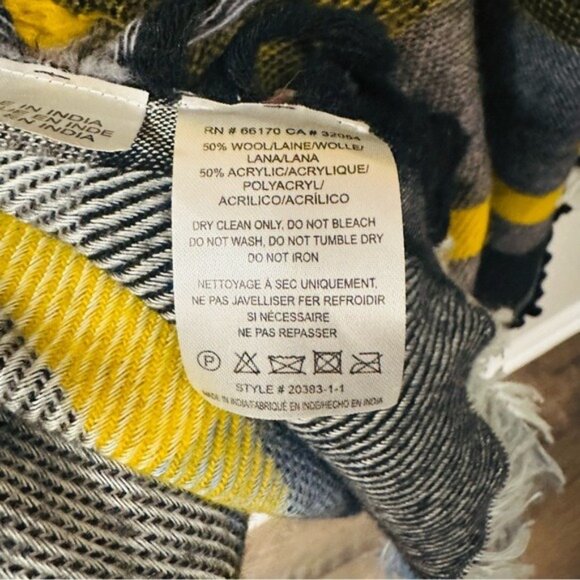 Anthropologie By Anthropologie – Colorful Striped Wool Blend Fringe Ruana Poncho - Picture 12 of 16